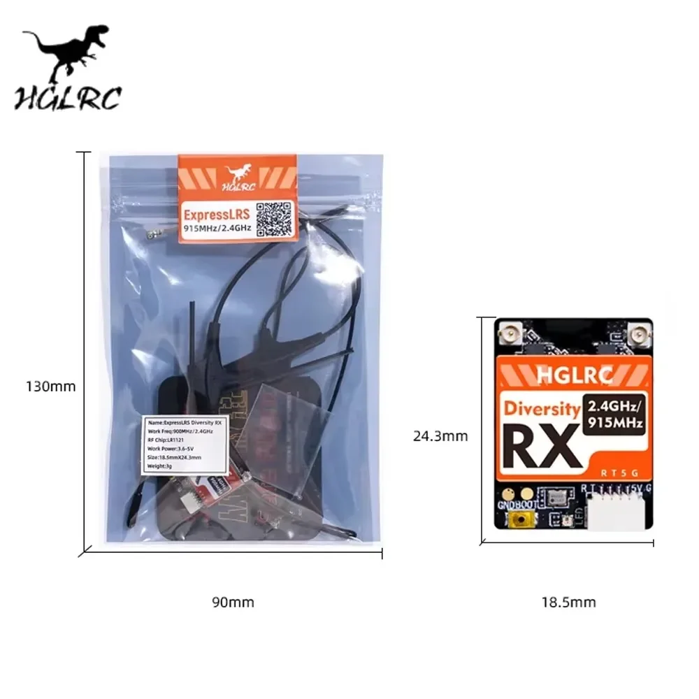 Receptor HGLRC Dualband RX Exp - Drone Antenna avaliação e preço