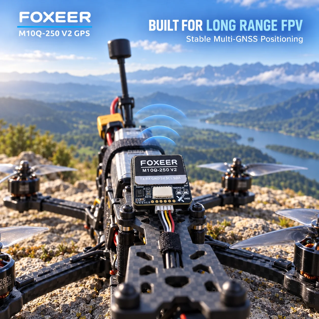 Módulo GPS FOXEER M10Q-250 V2  - Drone Compass avaliação e preço